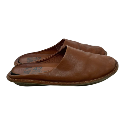VIBAe Roma leather slippers, cognac brown | 42
