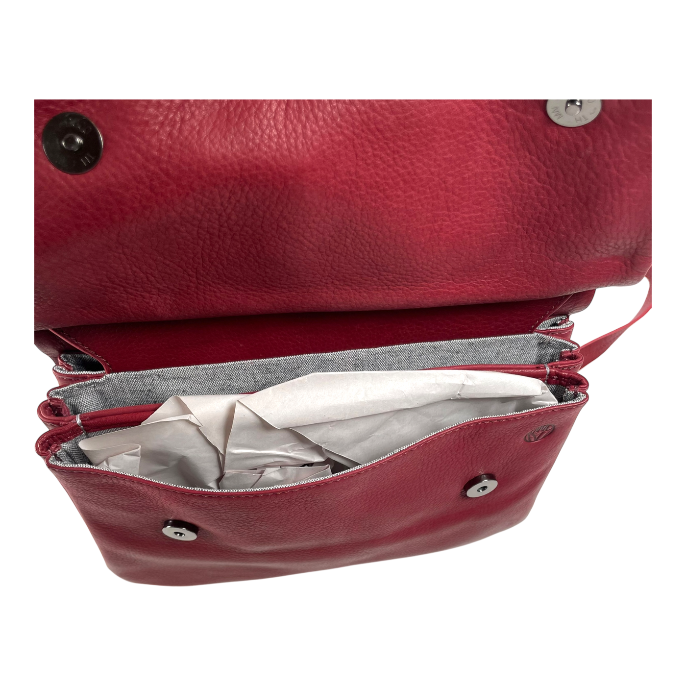 Harold's Bags leather chacoral smooth shoulder bag triple, wine