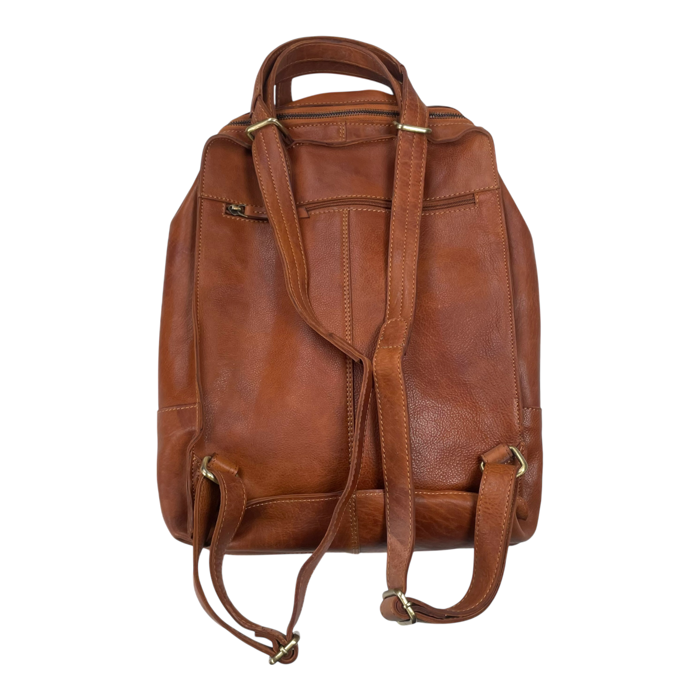 Harold's Bags leather submarine notebook backpack large, cognac