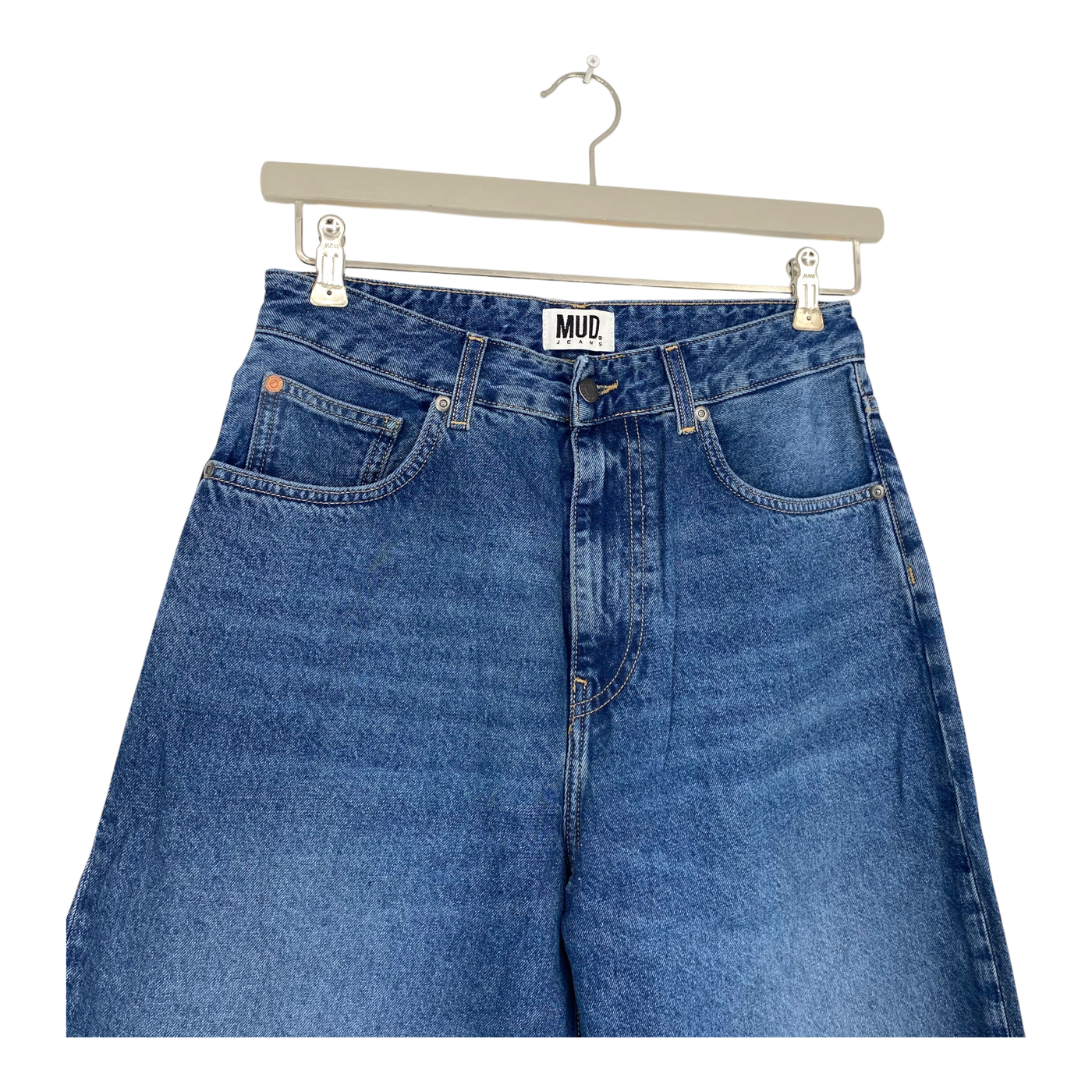 Mud Jeans brooke high barrel jeans, rustic blue | woman w27