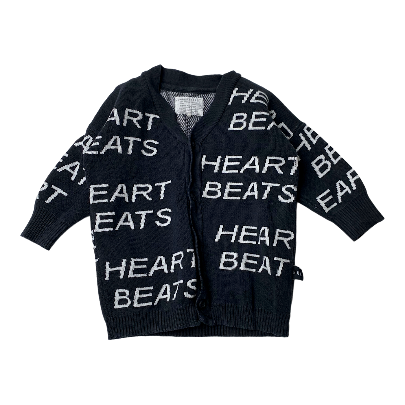 Huxbaby knitted cardigan, heart beats | 12-18m