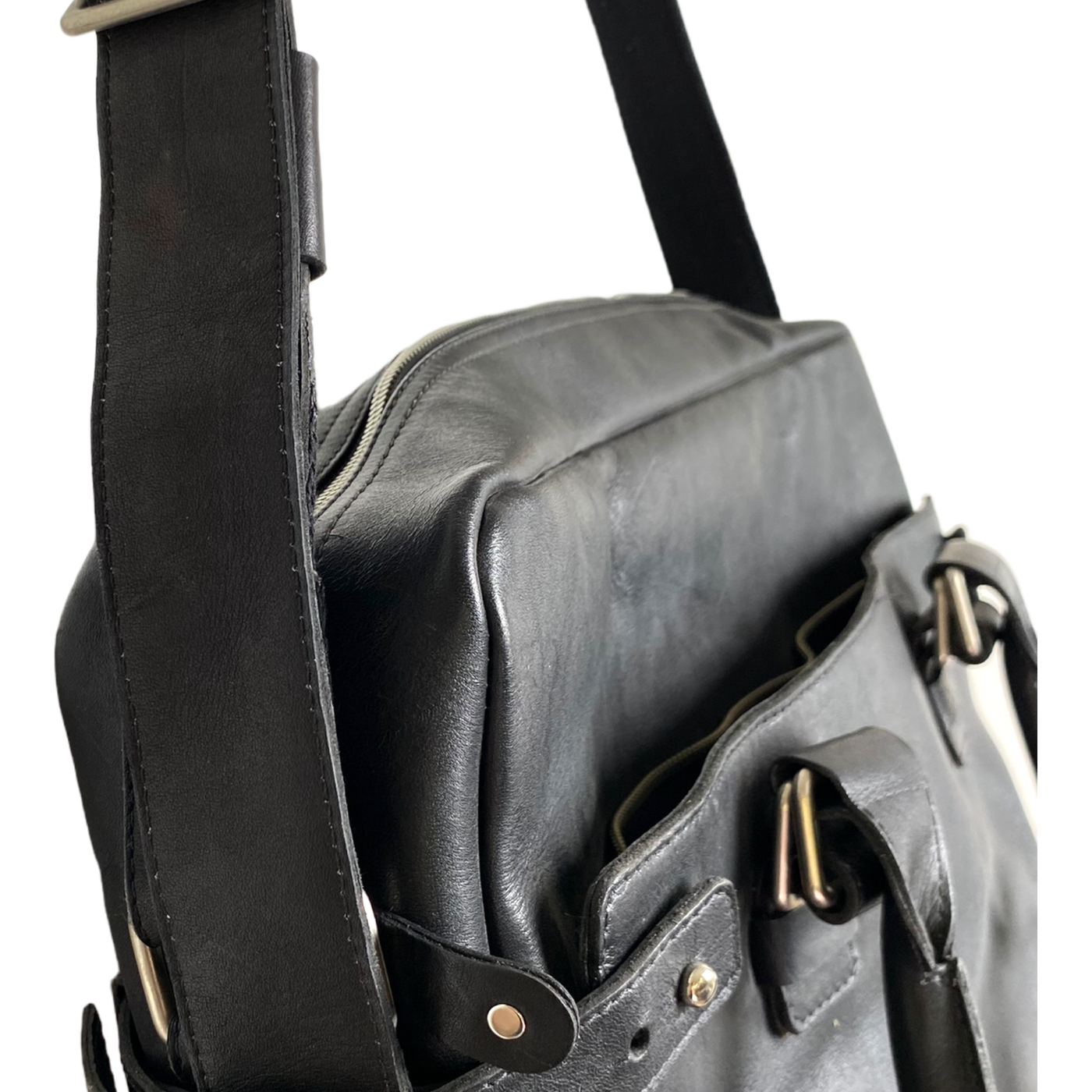 Harold's Bags leather shoulder bag medium, black