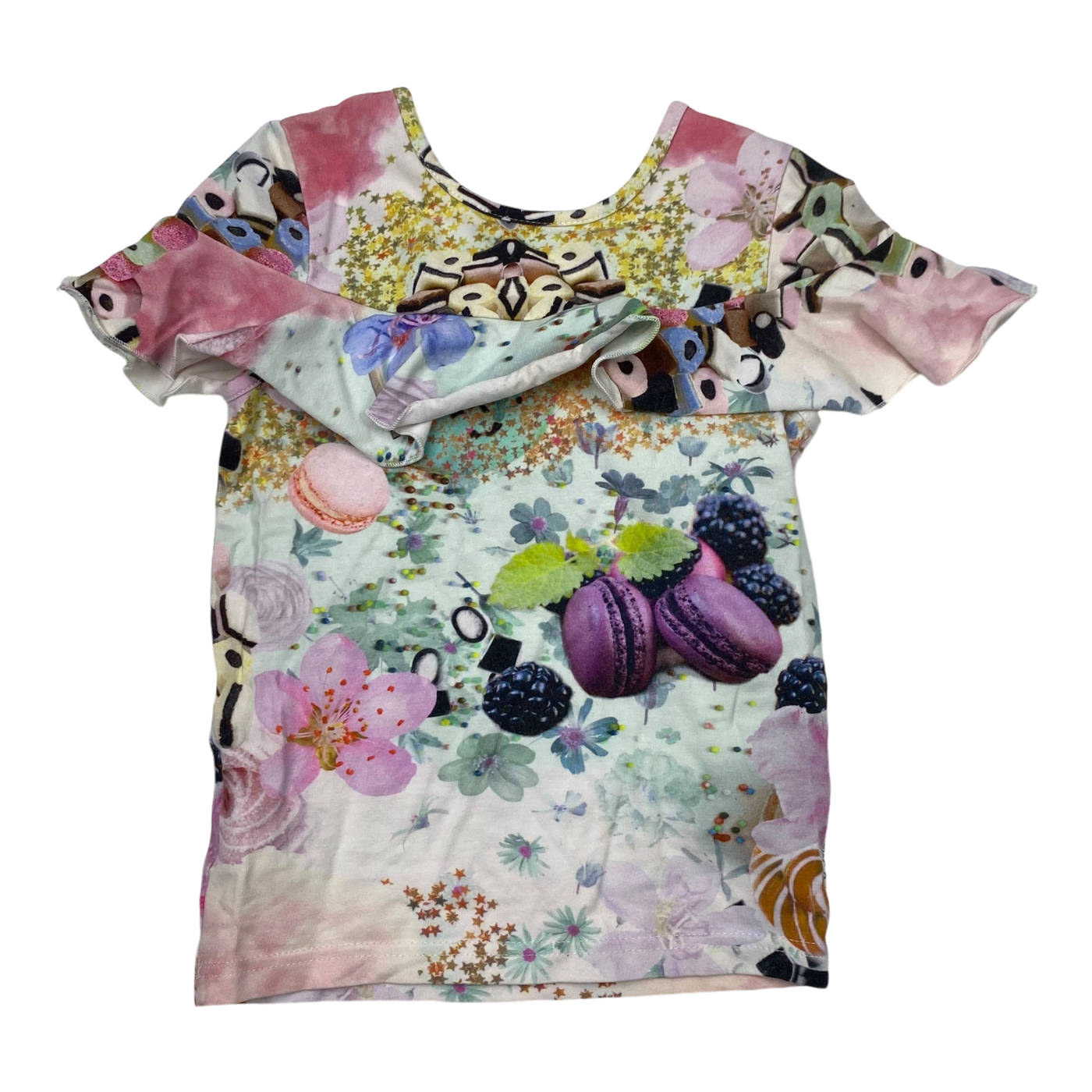 Gugguu frill t-shirt, candy | 92cm