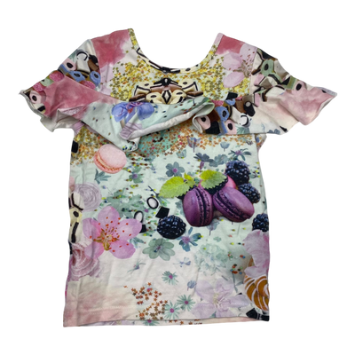 Gugguu frill t-shirt, candy | 92cm