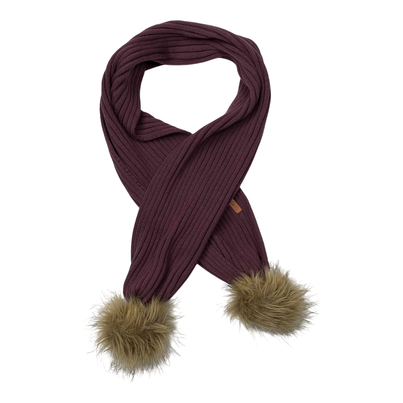 Gugguu merino furry scarf, plum | kids