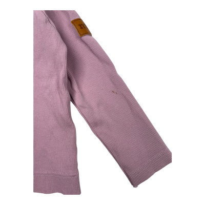 Metsola rib shirt, mauve | 86cm