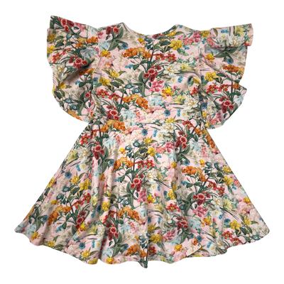 Metsola frill dress, flowers | 110/116cm