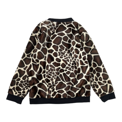 Vimma faux fur bomber jacket, giraffe | 110cm