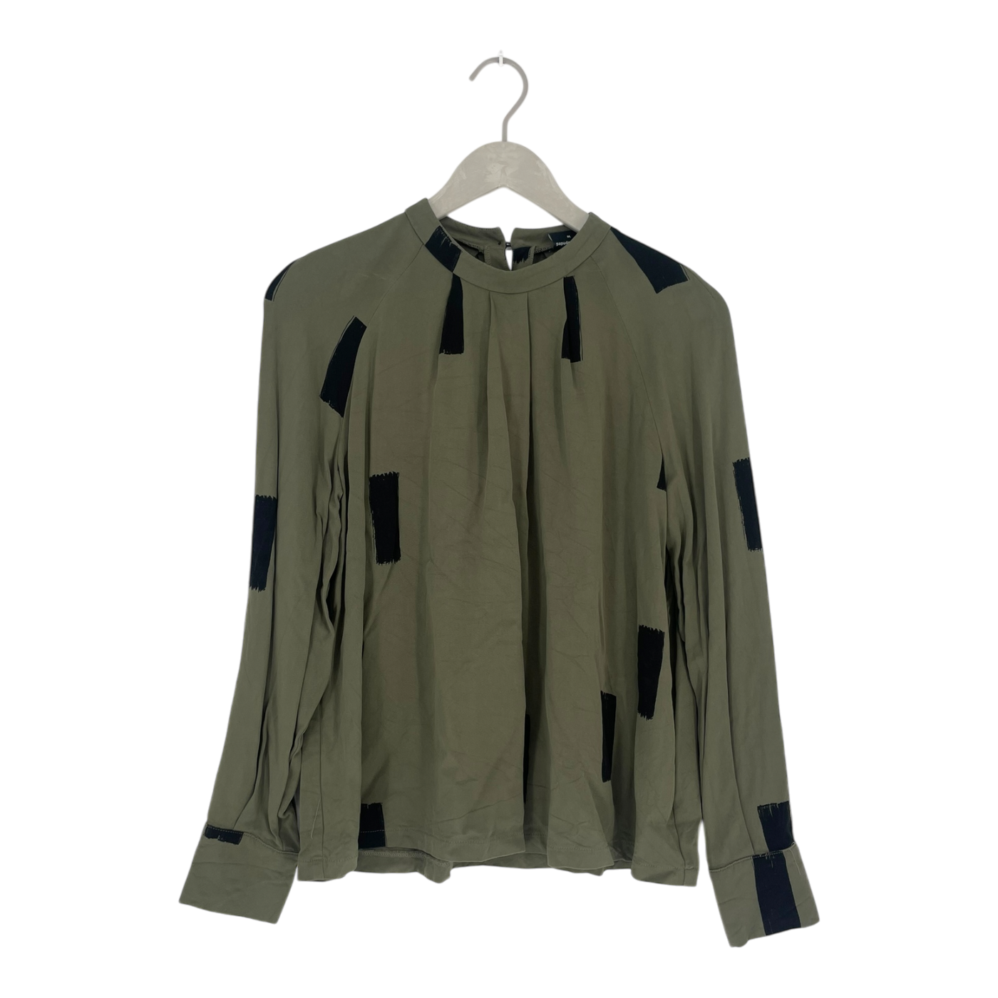 Papu pleated shirt, green woods | woman M