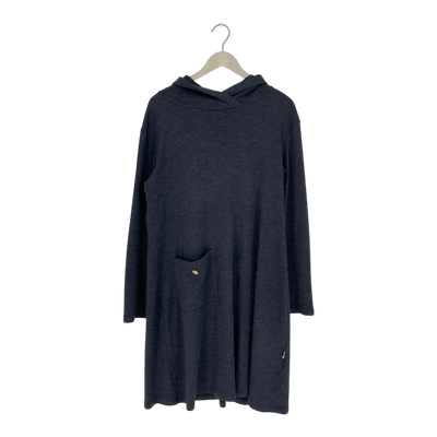 KIVIkivi merino hoodie tunic dress, grey | woman L