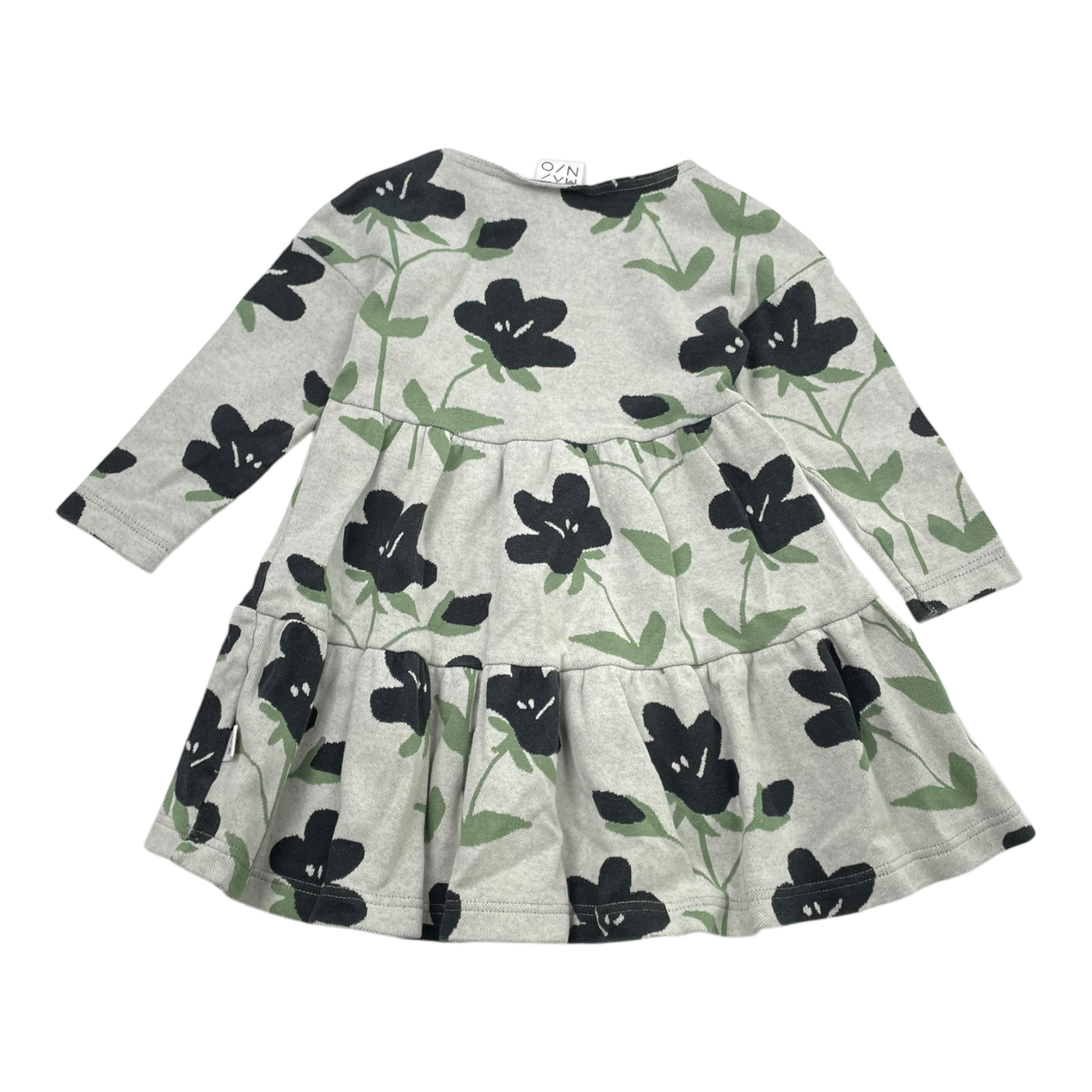 Mainio jacquard dress, flowers | 98/104cm
