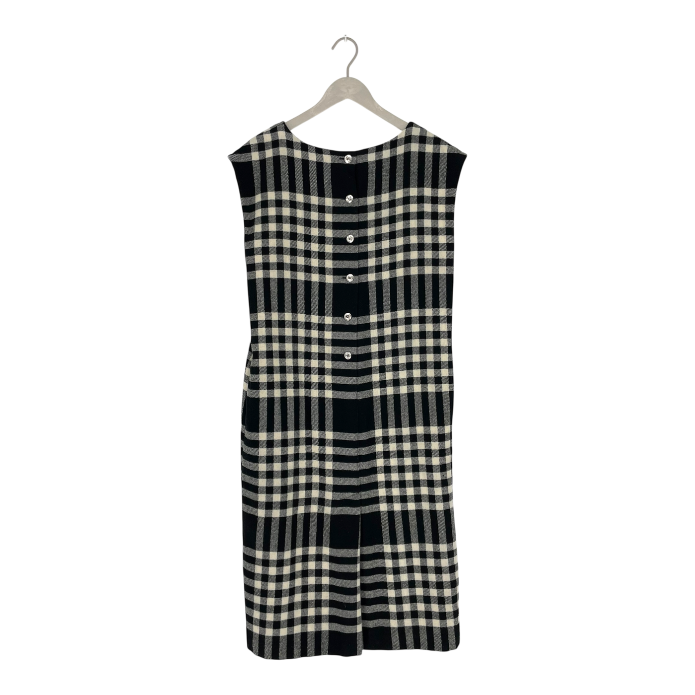 Marimekko vintage wool blend dress, black/white | woman S