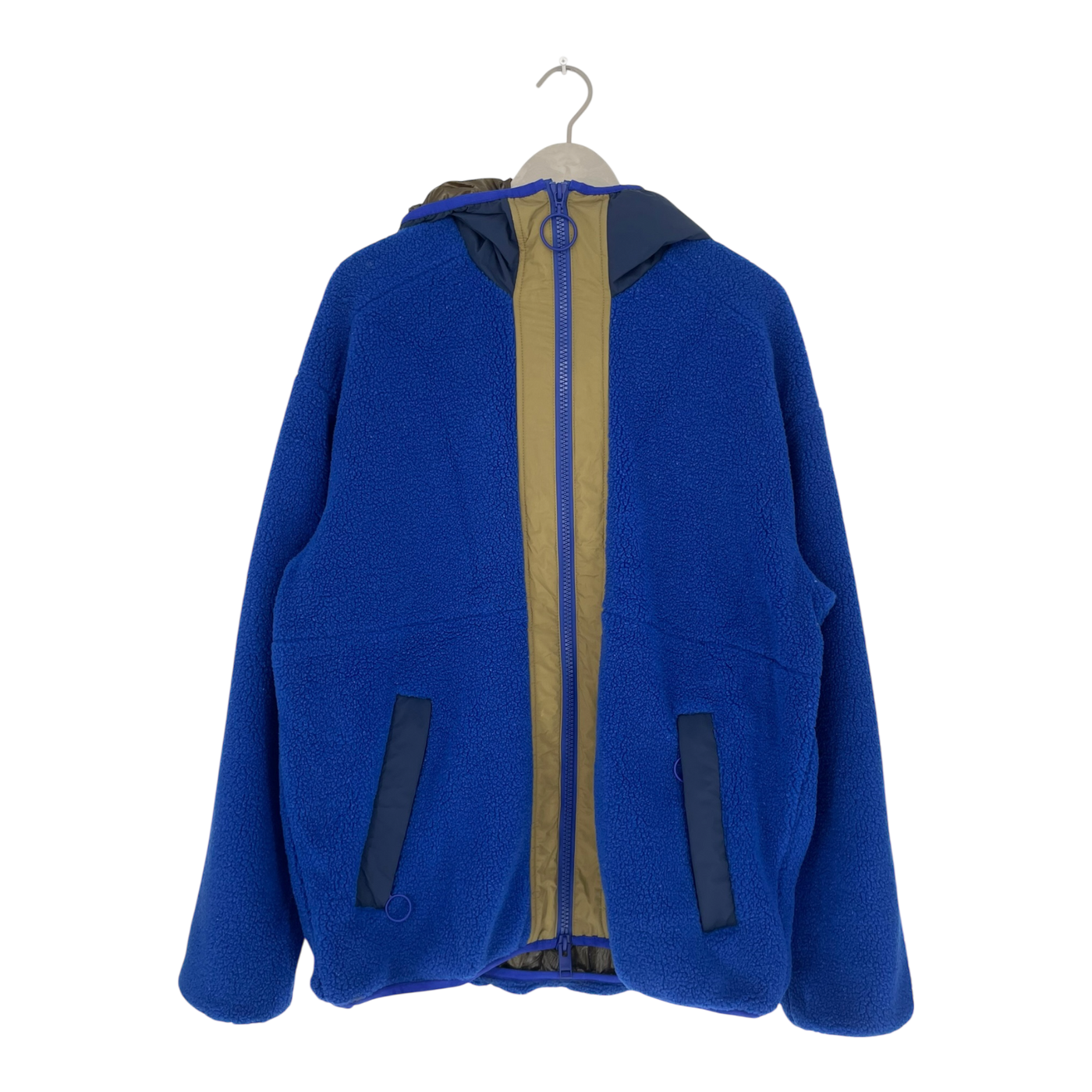 Embassy of Bricks and Logs mosino sherpa jacket, blue/olive | unisex L
