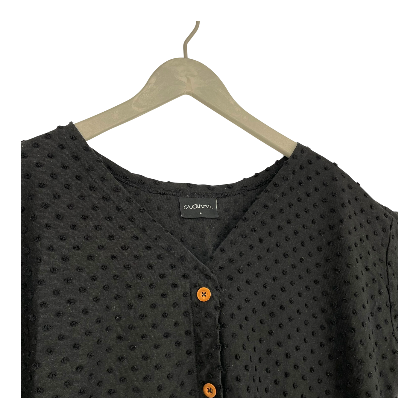 Aarre celene button top, black | woman L