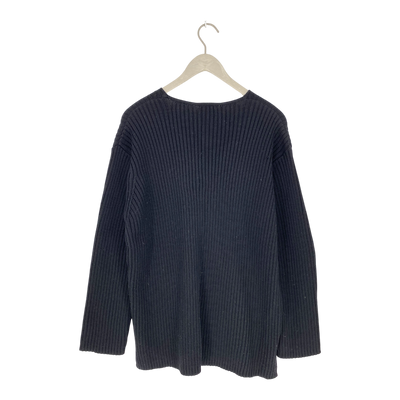 Marimekko wool knit sweater, black  | woman L