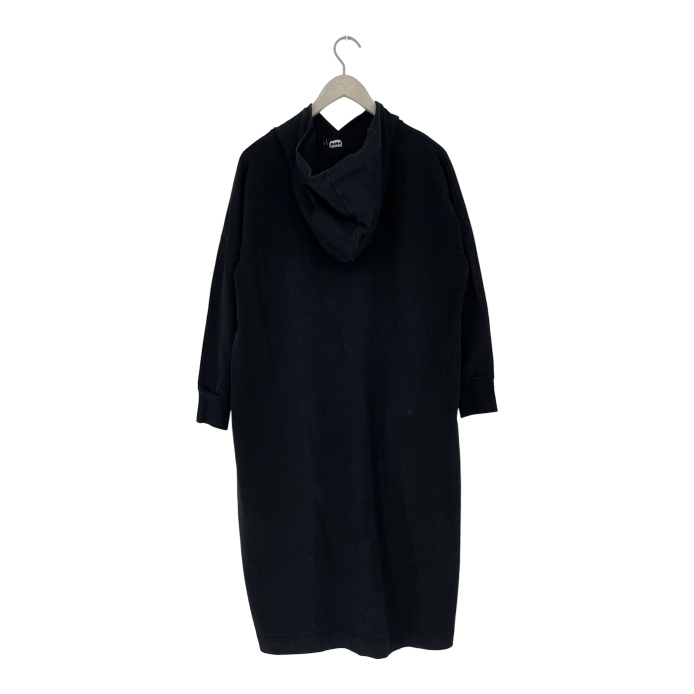 Papu giant split hoodie dress, black | woman S
