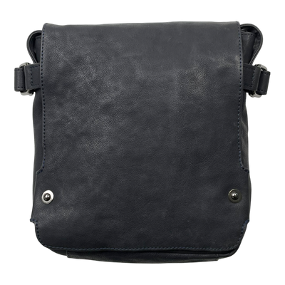 Harold's Bags leather crossbag small, midnight blue/black
