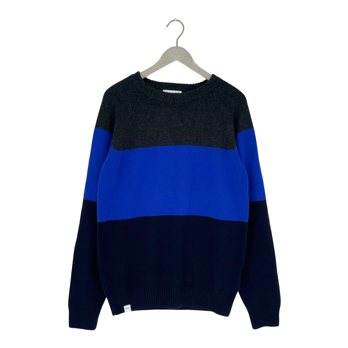 Makia block knit sweater, bright blue | woman M