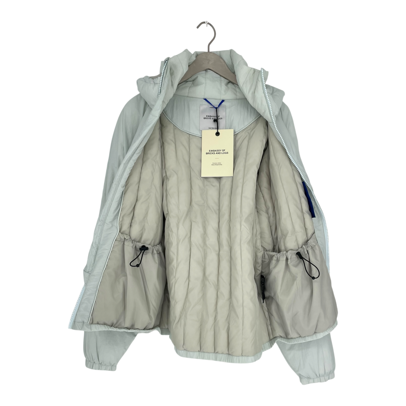 Embassy of Bricks and Logs tatlow puffer jacket, ice blue | unisex L