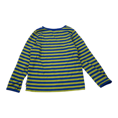 Marimekko stripe shirt, green / blue | 122cm