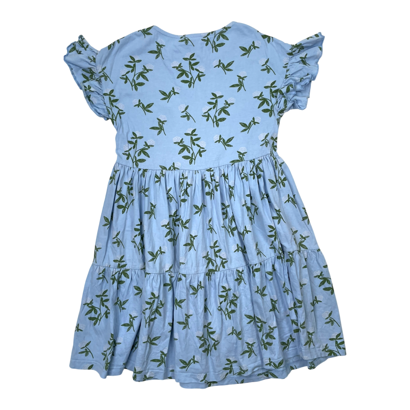 Mainio frill dress, white clover | 146/152cm