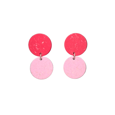 Papu dots earrings, pink/red | onesize