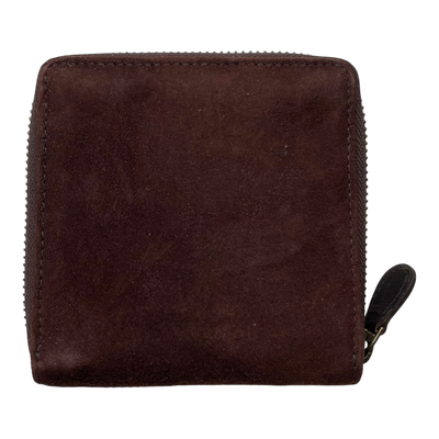 Holzrichter suede leather wallet, brown