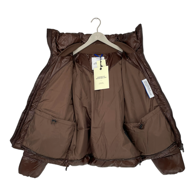 Embassy of Bricks and Logs millery puffer jacket, shiny brown | unisex S