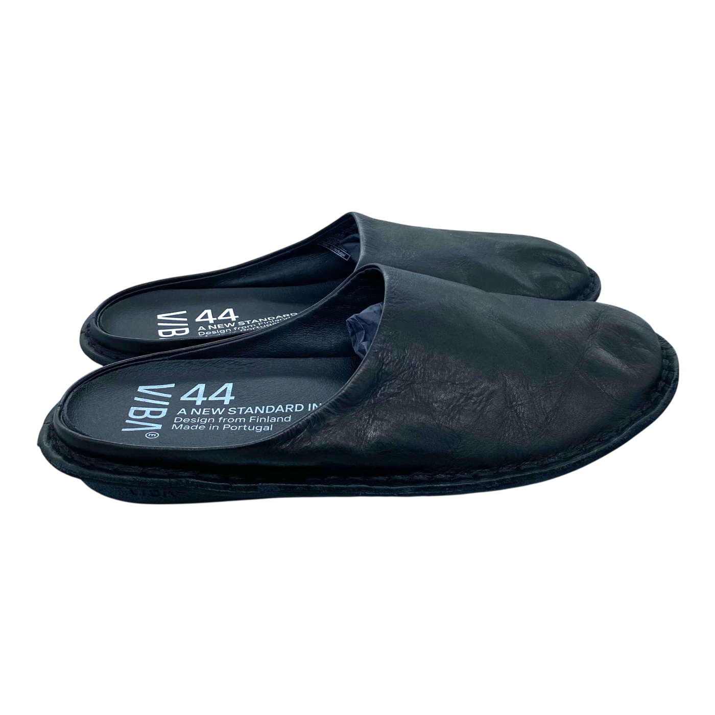 VIBAe Roma leather slippers, preto black | 44