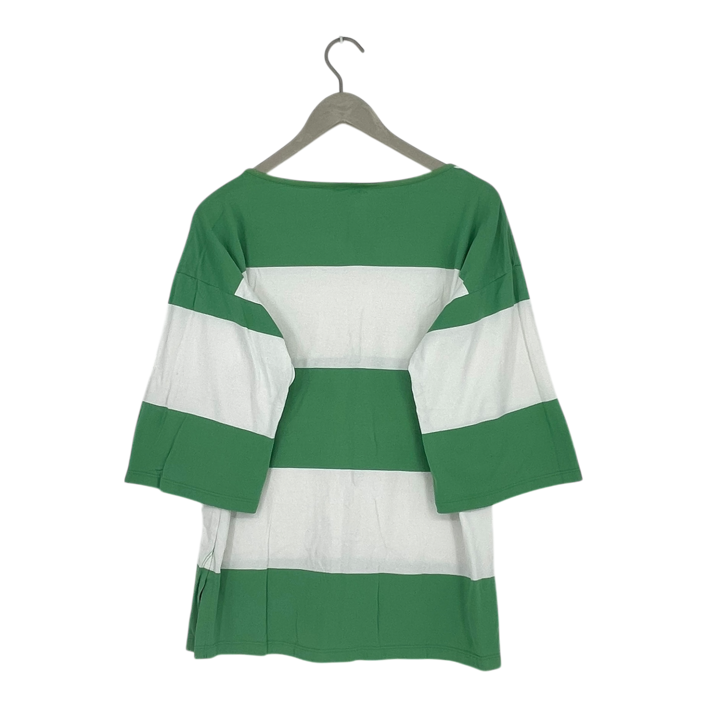 Marimekko vintage tricot shirt, green and white | unisex S
