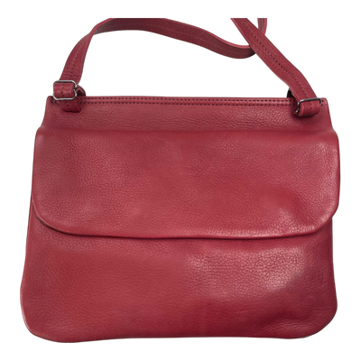 Harold's Bags leather chacoral smooth shoulder bag triple, wine