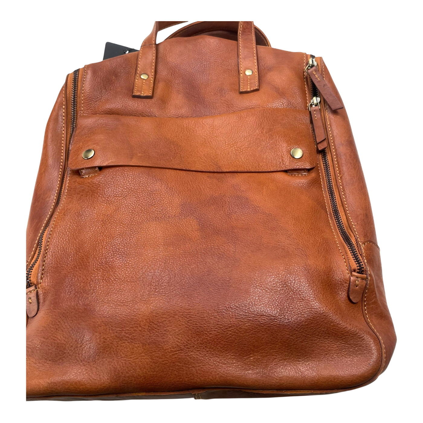 Harold's Bags leather submarine notebook backpack large, cognac