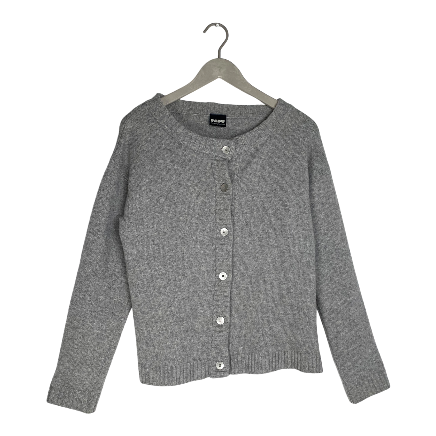 Papu merino wool cardigan, grey | women XS/S