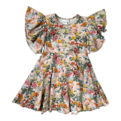 Metsola frill dress, flowers | 110/116cm