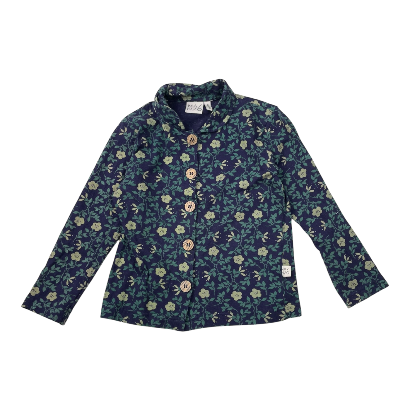 Mainio button shirt, flowers | 98/104cm