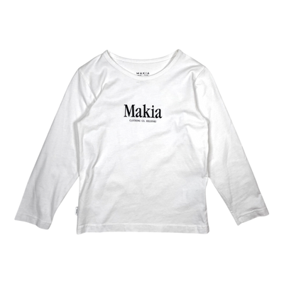 Makia long sleeve shirt, white | 110/116cm