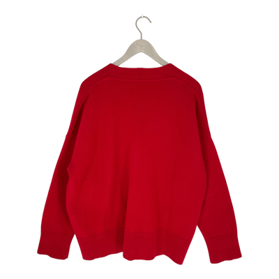 Toive kaste wool cardigan, red | woman L/XL