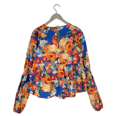 Kaiko double puff blouse, marigold | woman S