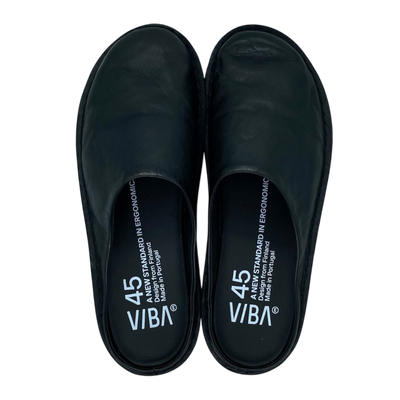 VIBAe Roma leather slippers, preto black | 45
