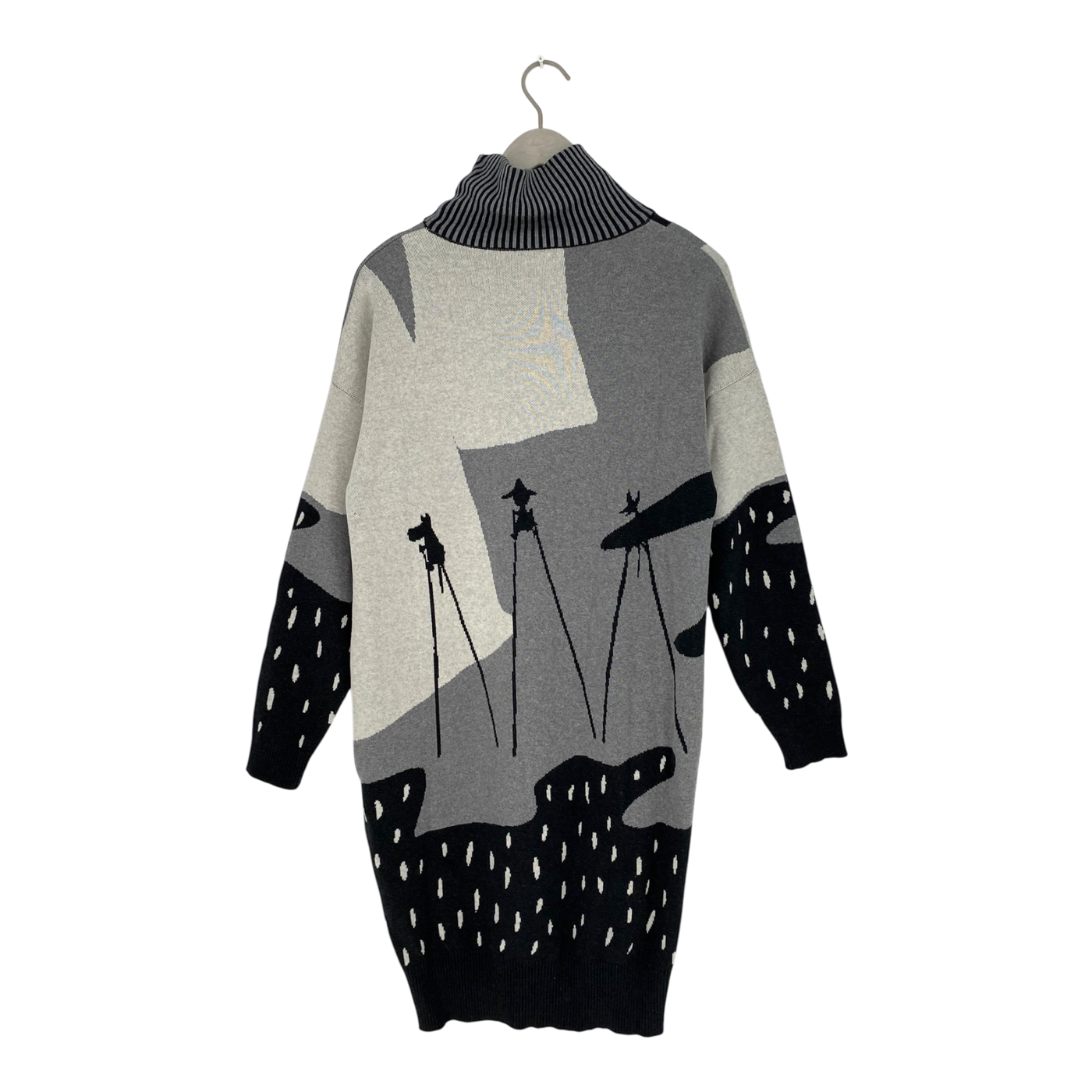 Papu knitted dress, black / grey | woman XS/S