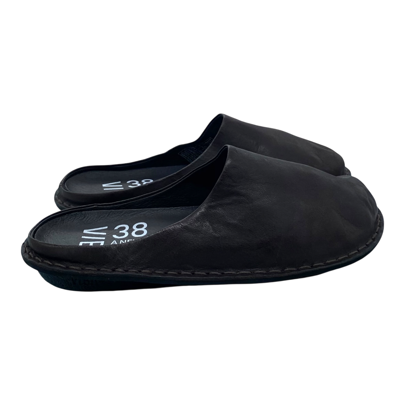 VIBAe Roma leather slippers, cocoa brown | 38