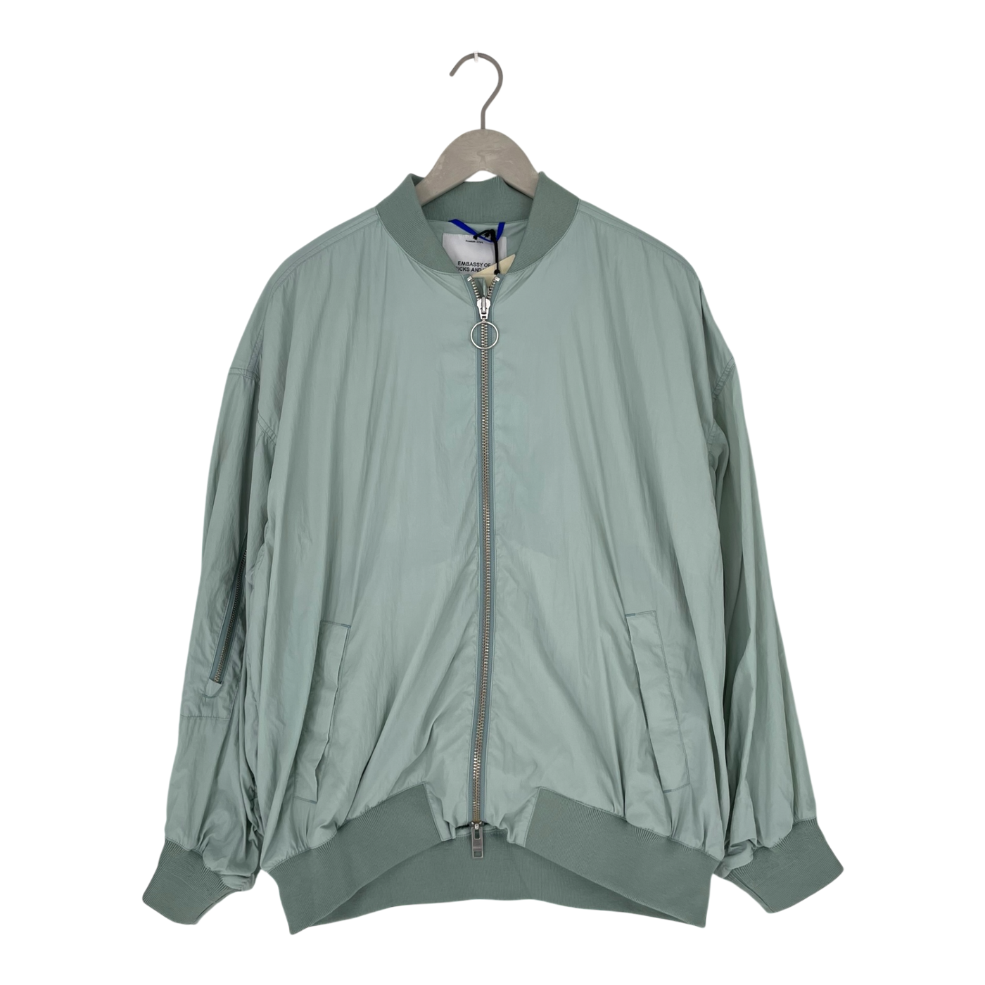 Embassy of Bricks and Logs jindo bomber jacket, light blue | unisex L