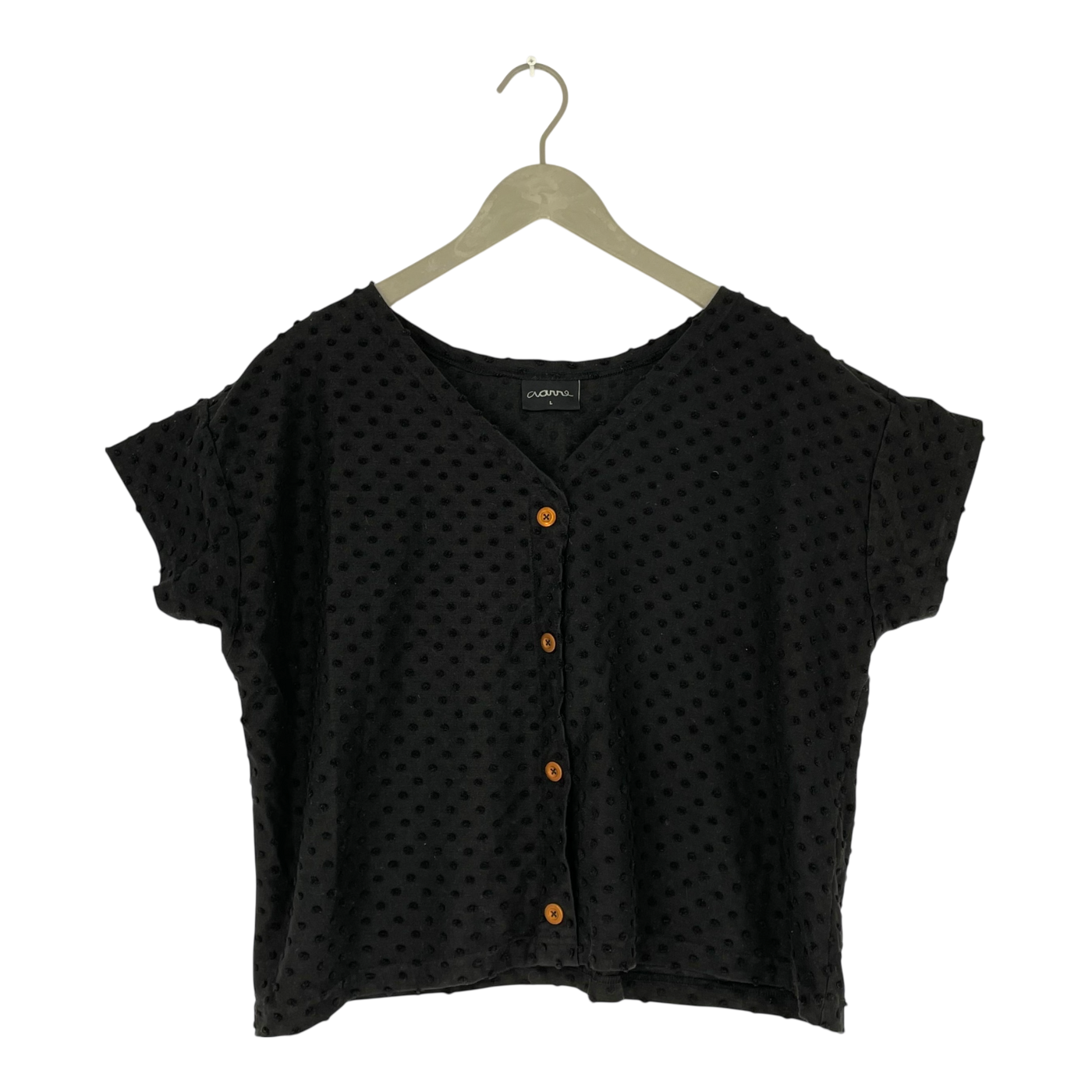 Aarre celene button top, black | woman L