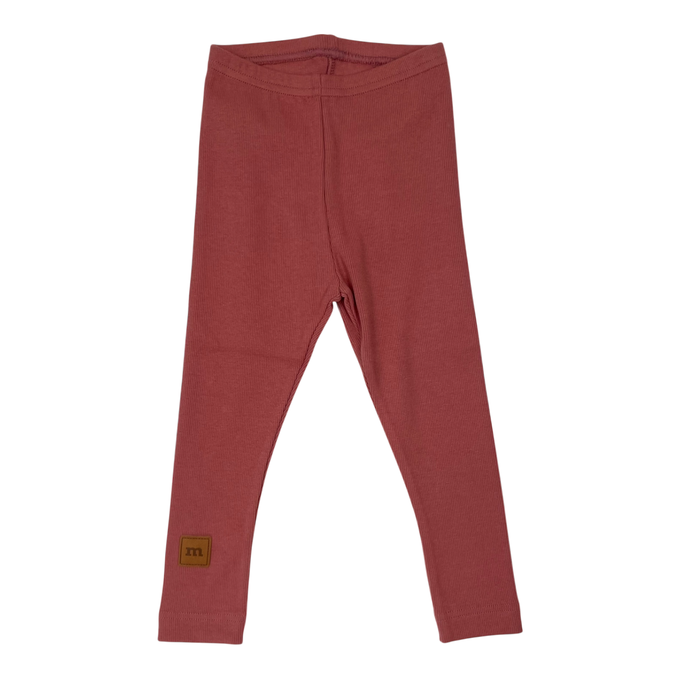 Metsola rib leggings, dusty rose | 86/92cm