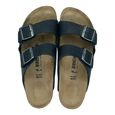 Birkenstock arizona sandals, black oiled leather | 41