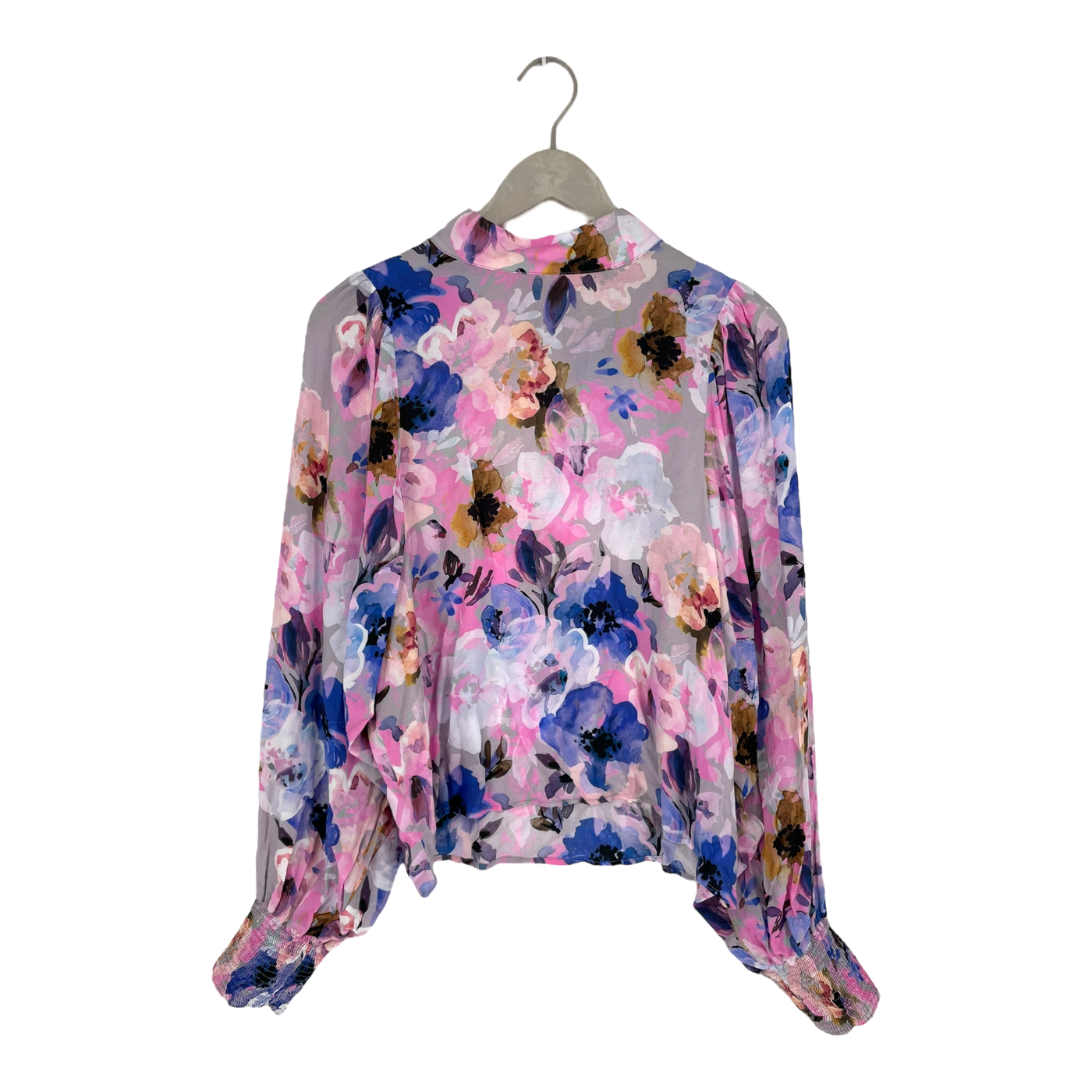 Kaiko puff blouse, lilac anemone | woman L