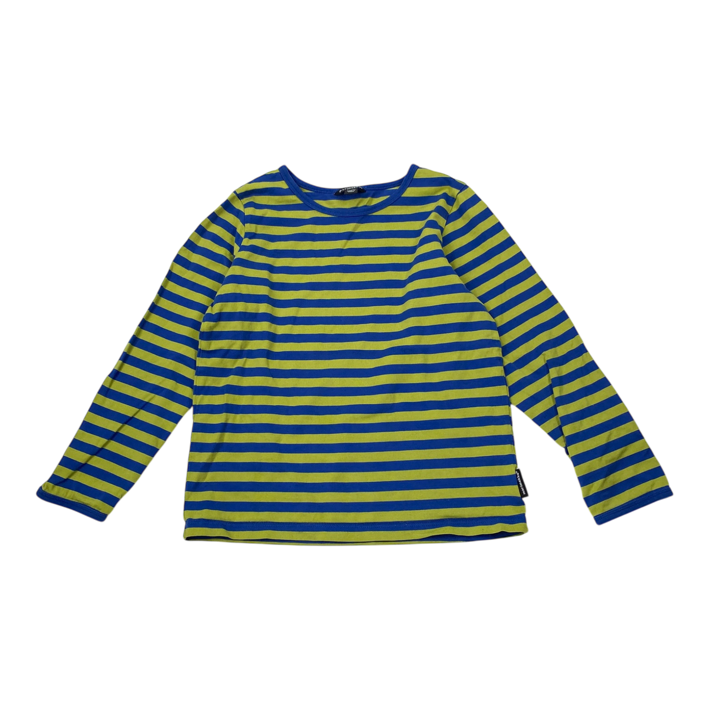 Marimekko stripe shirt, green / blue | 122cm