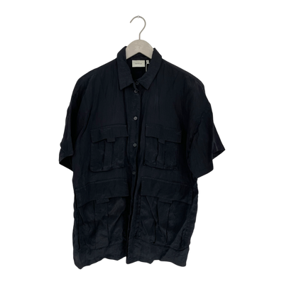 Gestuz crepe t-shirt, black | woman 36