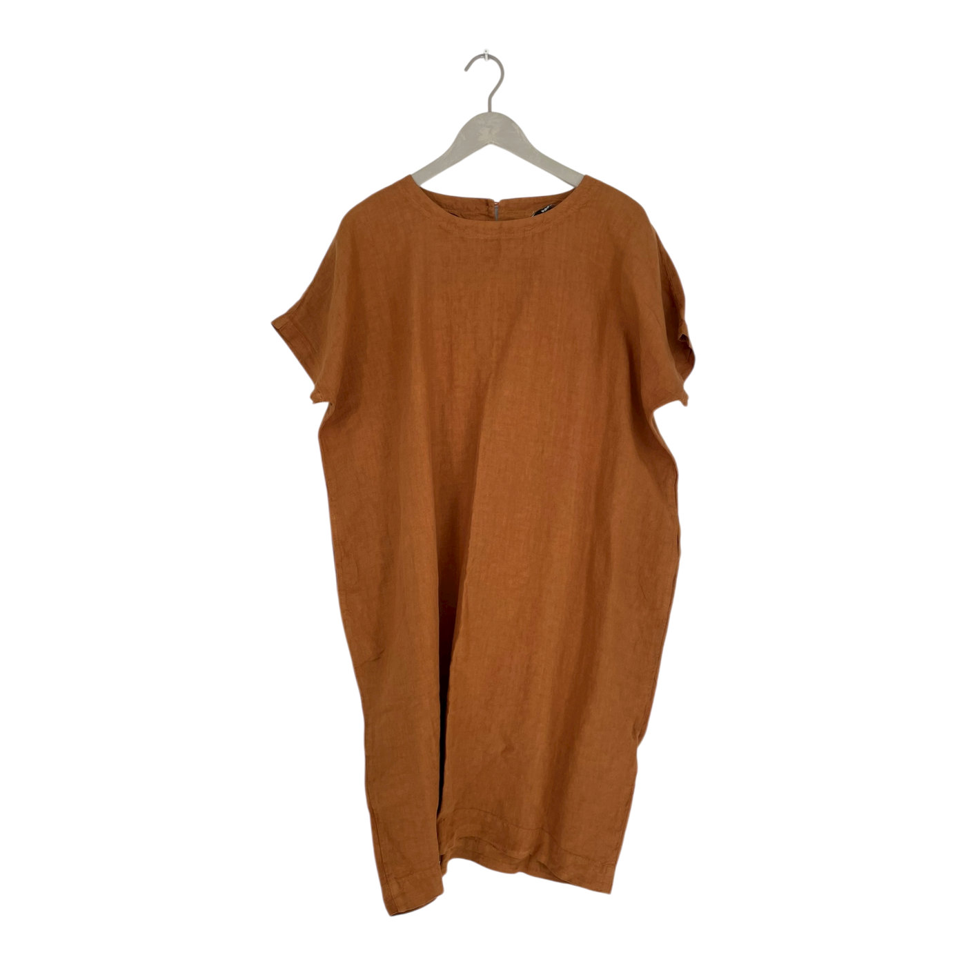 Papu boxy linen dress, caramel brown | woman S