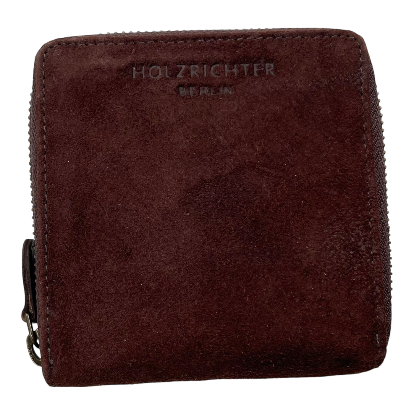 Holzrichter suede leather wallet, brown